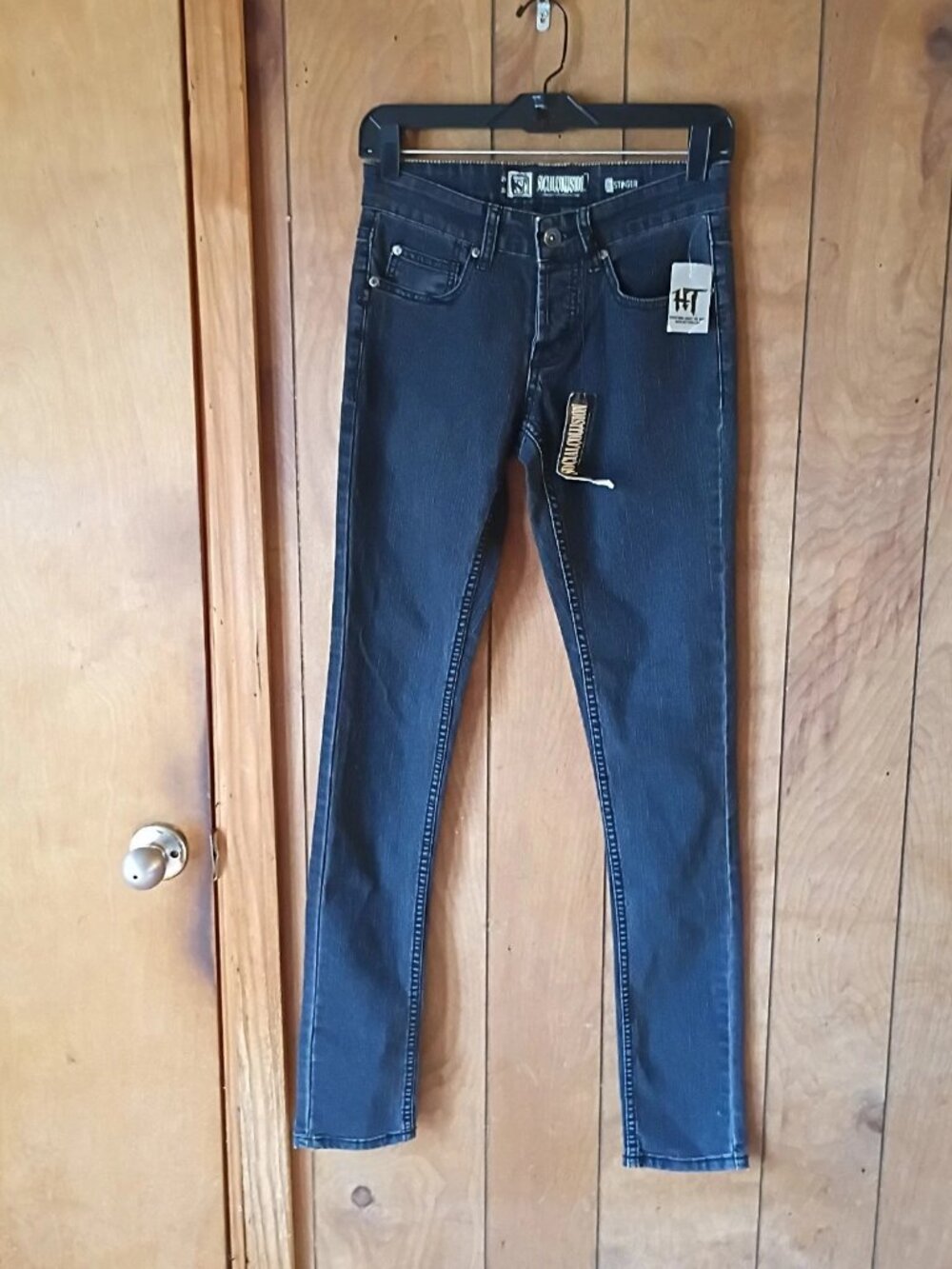 Social Collision Stinger Black Skinny Jeans Women’s 28W 32L Regular Rise NWT